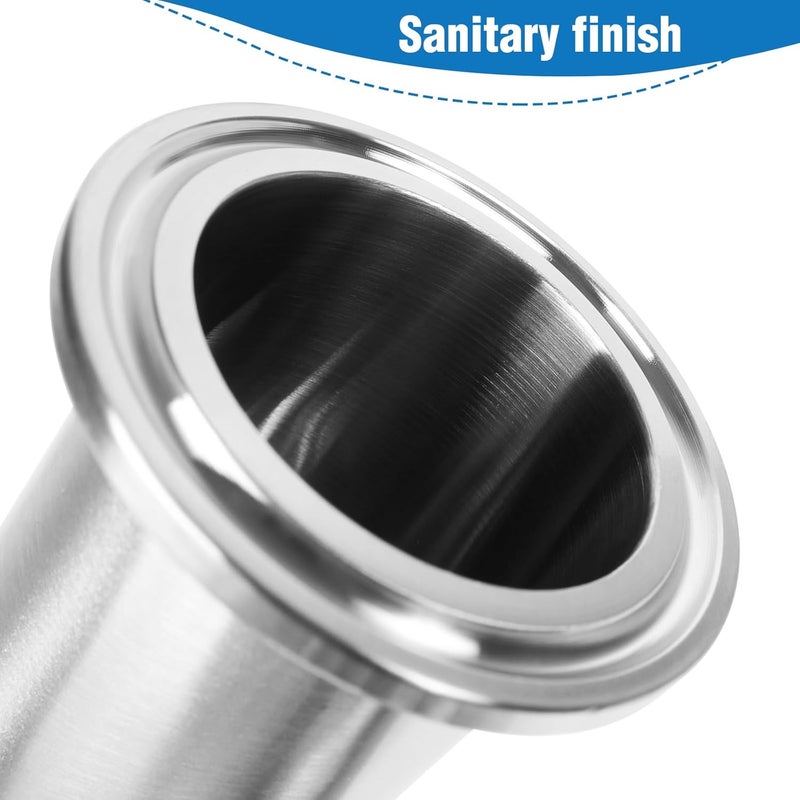 JMCOLMT 1.5" Tri Clamp Tee 3 Way Sanitary Fitting Equal Tee Tube 38mm Pipe OD Stainless Steel 304 Sanitary Polished - Image 3